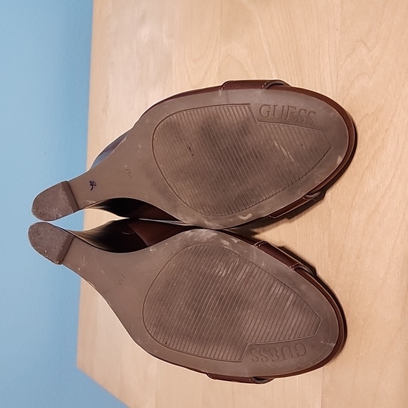 GUESS brown wedges shoes, Size 7M. - Picture 4 of 7